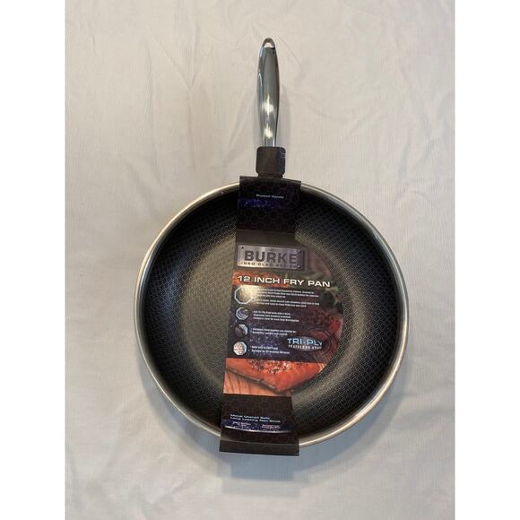 David Burke Geo Clad 12 Inches Heavy Stainless Steel Skillet Frying Pan New - Picture 1 of 9
